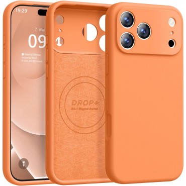 iP 17 Pro Liquid Silicone Shockproof Case (Orange)
