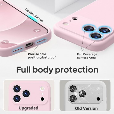 iP 17 Pro Liquid Silicone Shockproof Case (pink)