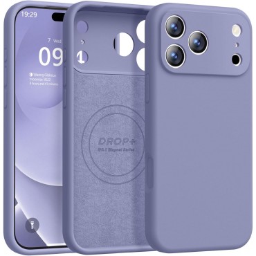 iP 17 Pro Liquid Silicone Shockproof Case (Lavender Grey)