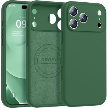 iP 17 Pro Liquid Silicone Shockproof Case (Green)