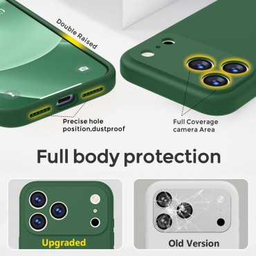 iP 17 Pro Liquid Silicone Shockproof Case (Green)