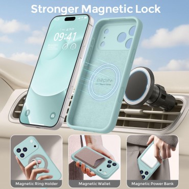 iP 17 Pro Liquid Silicone Shockproof Case (mint)