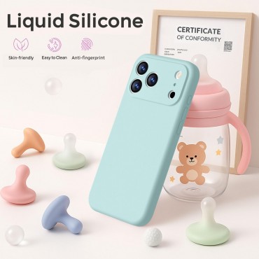 iP 17 Pro Liquid Silicone Shockproof Case (mint)