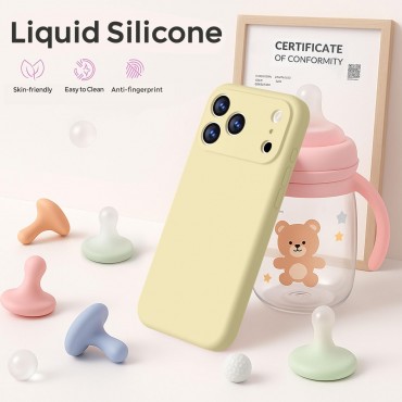 iP 17 Pro Liquid Silicone Shockproof Case (yellow)