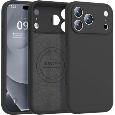 iP 17 Pro Liquid Silicone Shockproof Case (black)