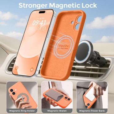 iP 17 Liquid Silicone Shockproof Case (orange)