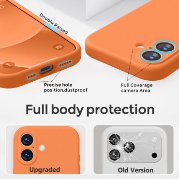 iP 17 Liquid Silicone Shockproof Case (orange)
