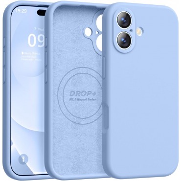 iP 17 Liquid Silicone Shockproof Case (Light Blue)