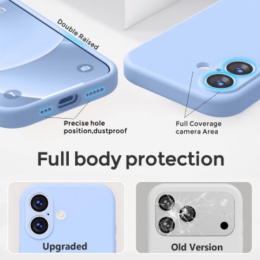 iP 17 Liquid Silicone Shockproof Case (Light Blue)