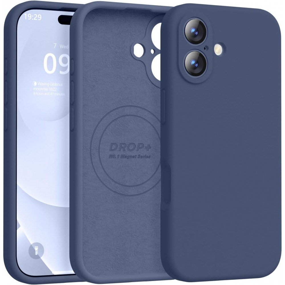 iP 17 Liquid Silicone Shockproof Case (Navy Blue)