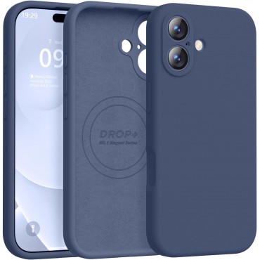 iP 17 Liquid Silicone Shockproof Case (Navy Blue)