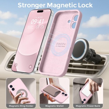 iP 17 Liquid Silicone Shockproof Case (pink)