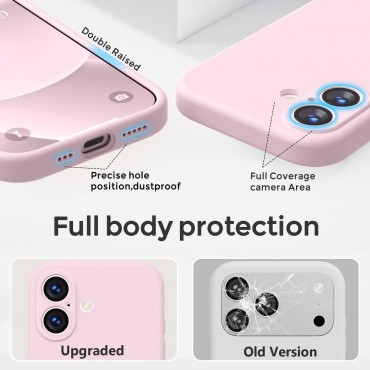 iP 17 Liquid Silicone Shockproof Case (pink)