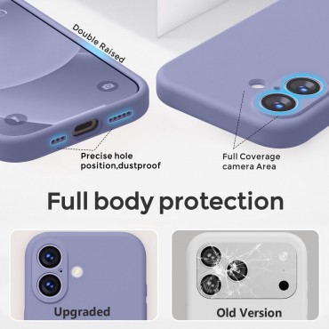 iP 17 Liquid Silicone Shockproof Case (Lavender Grey)
