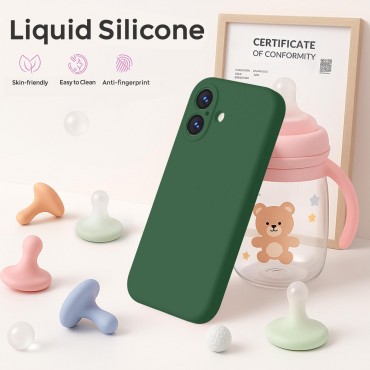 iP 17 Liquid Silicone Shockproof Case (Green)