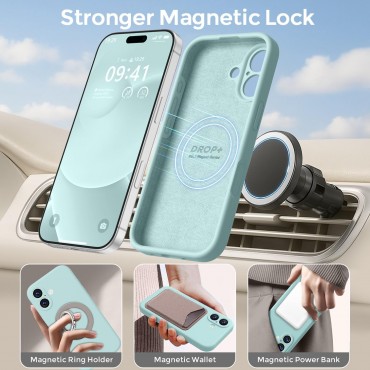 iP 17 Liquid Silicone Shockproof Case (mint)