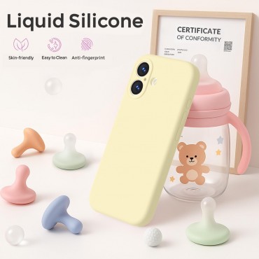 iP 17 Liquid Silicone Shockproof Case (yellow)