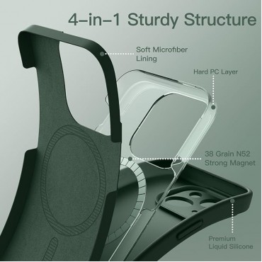 Magnetic Silicone Case - Green