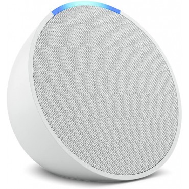 GamsGear-Smart Bluetooth Speaker with Voice Control | 360° Sound | LED Light- white(Free Streaming Membership Included)